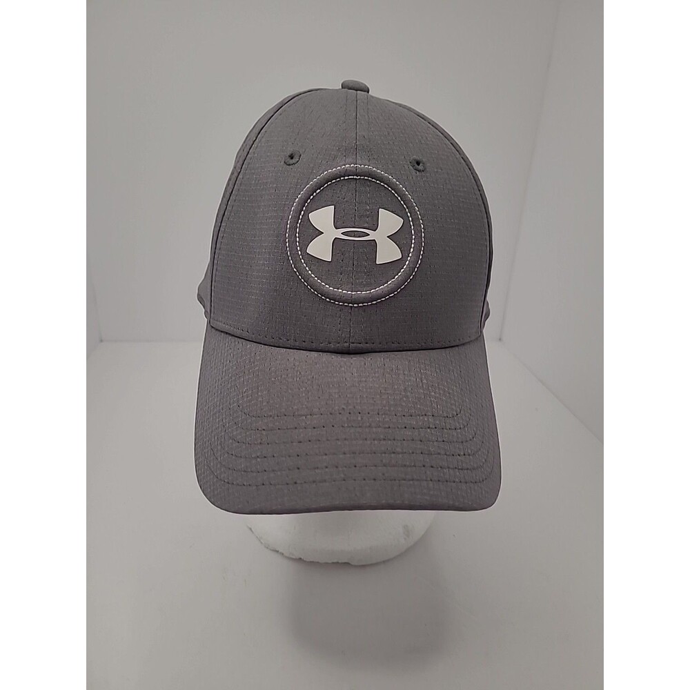 Under Armour Gray Hat Cap Stretch Fit Size Medium / Large Outdoor Active